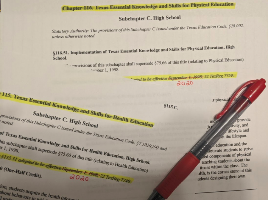 Students in health and physical education classes have been expected to learn the same Texas Essentials of Knowledge and Skills (TEKS) since 1998. The Texas State Board of Education is currently revising the TEKS and is expected to make a decision in the fall.